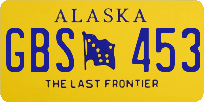 AK license plate GBS453