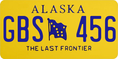 AK license plate GBS456