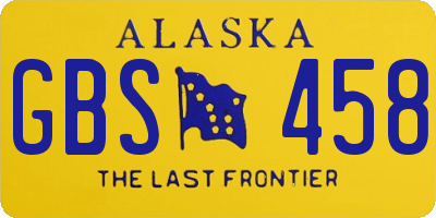 AK license plate GBS458