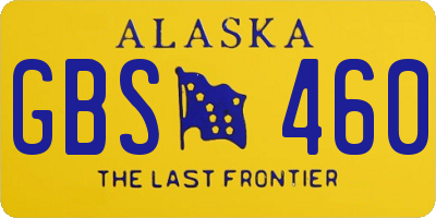 AK license plate GBS460