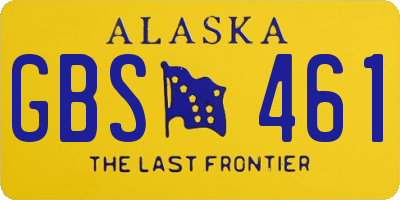 AK license plate GBS461