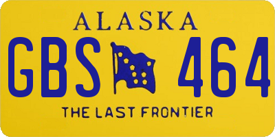 AK license plate GBS464