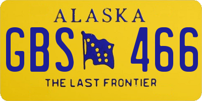 AK license plate GBS466