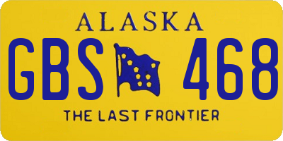 AK license plate GBS468