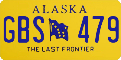 AK license plate GBS479