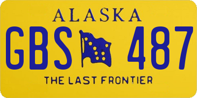 AK license plate GBS487