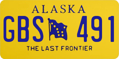 AK license plate GBS491