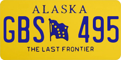 AK license plate GBS495