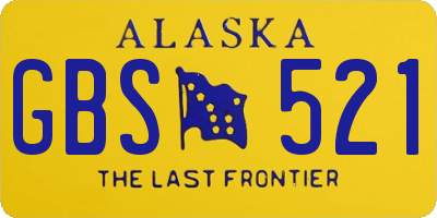 AK license plate GBS521