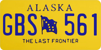 AK license plate GBS561