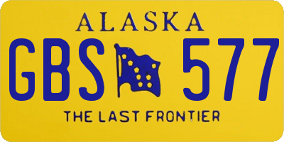 AK license plate GBS577
