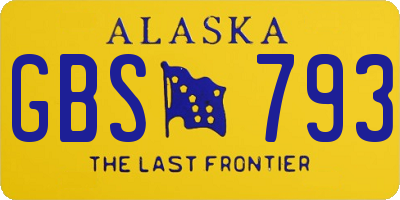 AK license plate GBS793