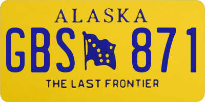 AK license plate GBS871