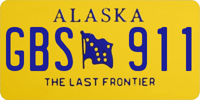 AK license plate GBS911