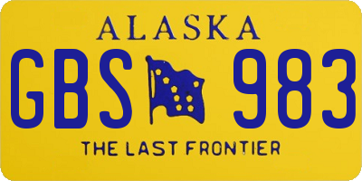 AK license plate GBS983