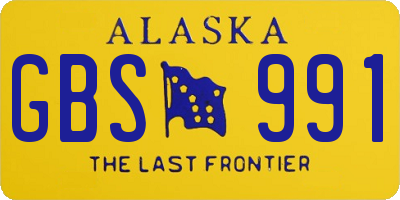 AK license plate GBS991