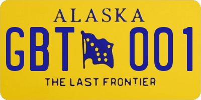 AK license plate GBT001