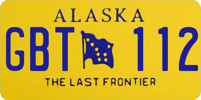 AK license plate GBT112