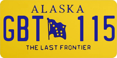 AK license plate GBT115