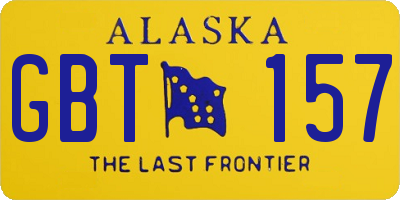 AK license plate GBT157
