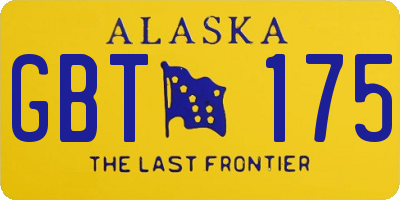 AK license plate GBT175