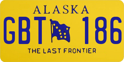 AK license plate GBT186