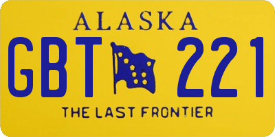 AK license plate GBT221