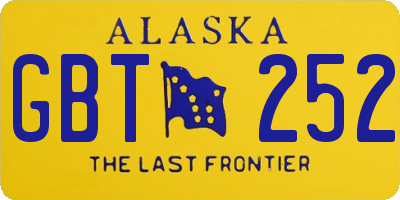 AK license plate GBT252