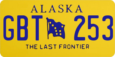 AK license plate GBT253