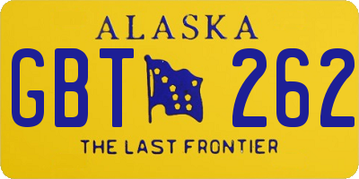 AK license plate GBT262