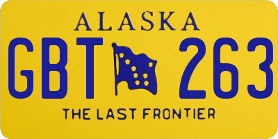 AK license plate GBT263