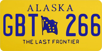 AK license plate GBT266