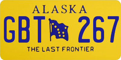 AK license plate GBT267