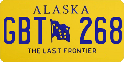 AK license plate GBT268
