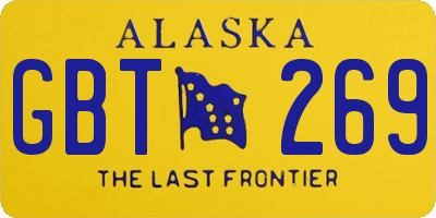 AK license plate GBT269