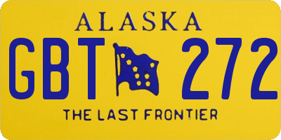 AK license plate GBT272