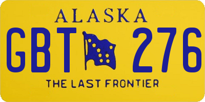 AK license plate GBT276