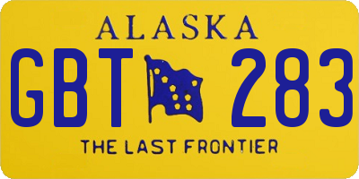 AK license plate GBT283