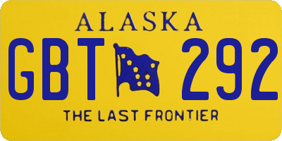 AK license plate GBT292