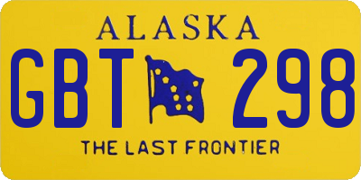 AK license plate GBT298