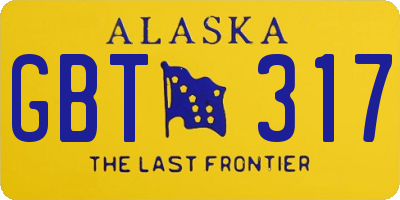 AK license plate GBT317