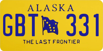 AK license plate GBT331