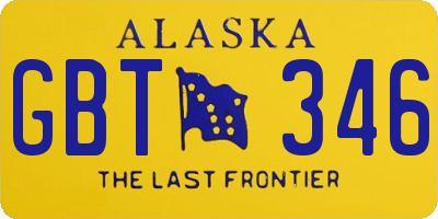 AK license plate GBT346