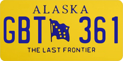 AK license plate GBT361