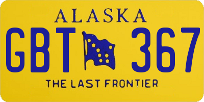 AK license plate GBT367