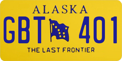 AK license plate GBT401