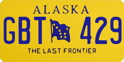 AK license plate GBT429
