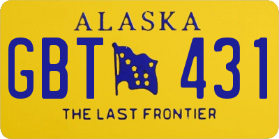 AK license plate GBT431