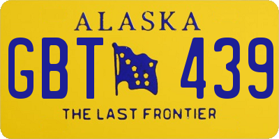 AK license plate GBT439