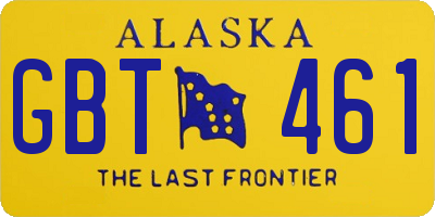 AK license plate GBT461
